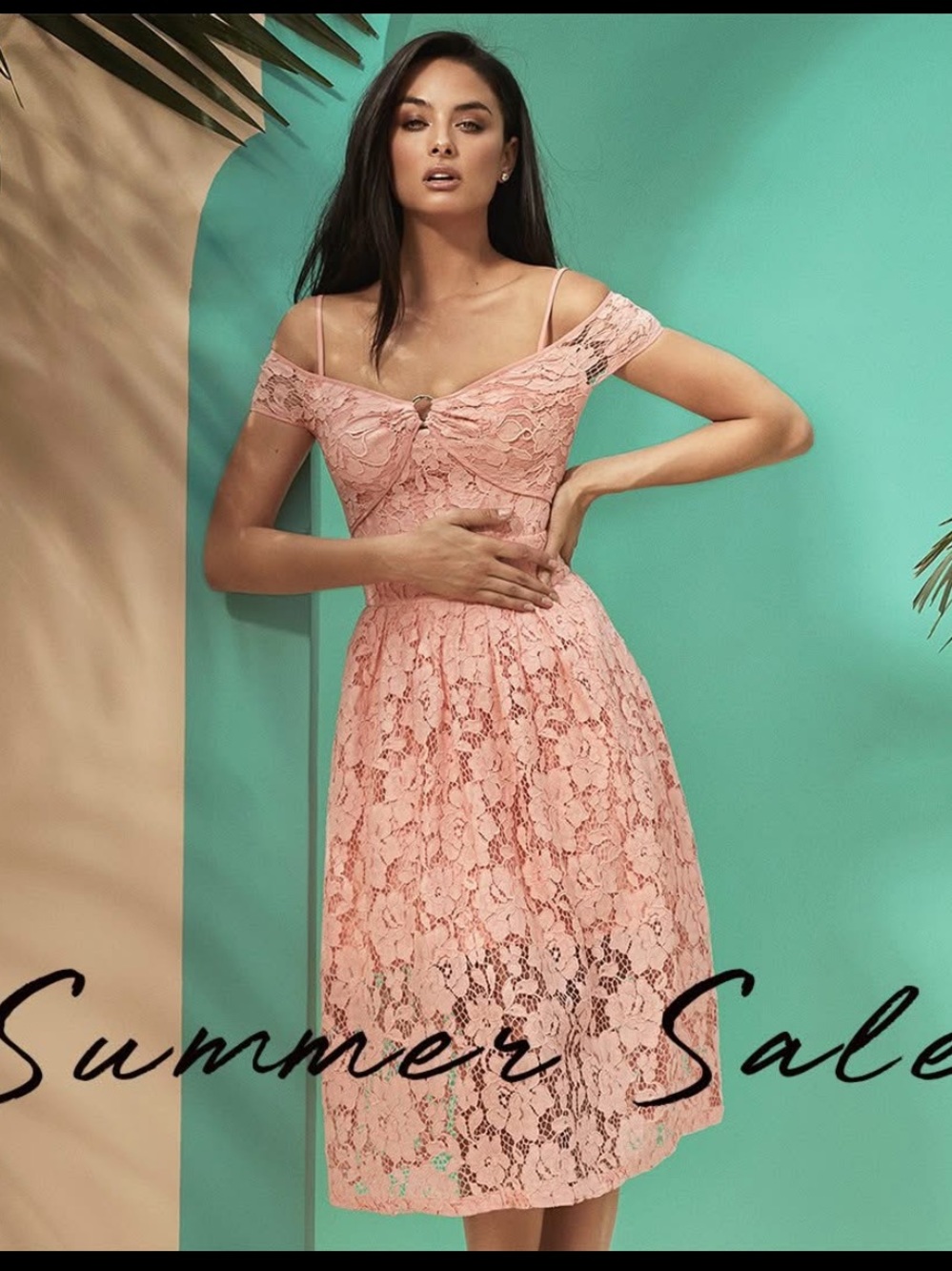 Marciano Pink Peach 🍑 Lace Maxi Skirt - Size L
